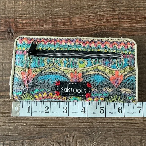 Sacroots Artist Circle large zip around wallet, multicolor, bohemian pattern - Picture 5 of 6